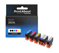 Cartouche compatible Epson 202XL (C13T02E74010) - 5 couleurs - Grande capacité - Multipack
