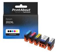 Cartouche compatible Epson 202XL (C13T02E74010) - 5 couleurs - Grande capacité - Multipack
