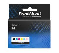 Cartouche compatible Epson 24 (C13T24284012) - 6 couleurs - Multipack