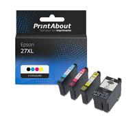 Cartouche compatible Epson 27XL (T2711/12/13/144010) - 4 couleurs - Grande capacité - Multipack