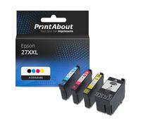Cartouche compatible Epson 27XXL (T2791/12/13/144010) - 4 couleurs - Grande capacité - Multipack
