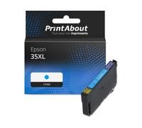 Cartouche compatible Epson 35XL (C13T35924010) - Cyan - Grande capacité