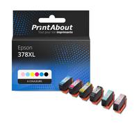 Cartouche compatible Epson 378XL (C13T37984010) - 6 couleurs - Grande capacité - Multipack