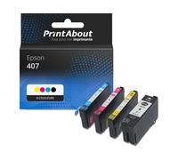 Cartouche compatible Epson 407 (C13T07U41/42/43/440) - 4 couleurs - Multipack