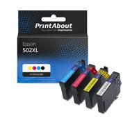 Cartouche compatible Epson 502XL (C13T02W64010) - 4 couleurs - Grande capacité - Multipack