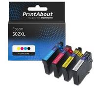Cartouche compatible Epson 502XL (C13T02W64010) - 4 couleurs - Grande capacité - Multipack