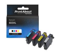 Cartouche compatible Epson 603XL (C13T03U64010) - 4 couleurs - Grande capacité - Multipack