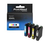 Cartouche compatible Epson 604XL (C13T10H64010) - 4 couleurs - Grande capacité - Multipack