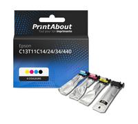 Cartouche compatible Epson C13T11C14/24/34/440 - 4 couleurs - Multipack
