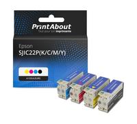 Cartouche compatible Epson SJIC22P(K/C/M/Y) - 4 couleurs - Multipack