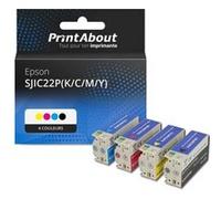 Cartouche compatible Epson SJIC22P(K/C/M/Y) - 4 couleurs - Multipack