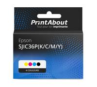 Cartouche compatible Epson SJIC36P(K/C/M/Y) - 4 couleurs - Multipack