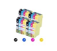 Cartouche compatible - Epson T1281 Cartouches 4 noir 4 cyan 4 magenta 4 jaune compatible avec Epson Stylus Office BX305F