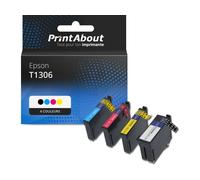 Cartouche compatible Epson T1306 - 4 couleurs - Grande capacité - Multipack