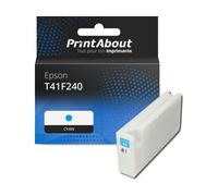 Cartouche compatible Epson T41F240 - Cyan - Grande capacité