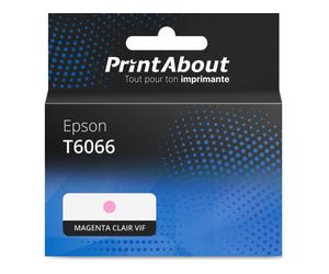 Cartouche compatible Epson T6066 - Magenta clair vif - Grande capacité