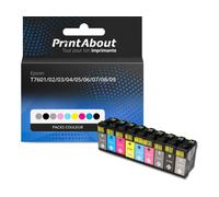 Cartouche compatible Epson T7601/02/03/04/05/06/07/08/09 - Packs couleur - Multipack