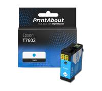 Cartouche compatible Epson T7602 - Cyan