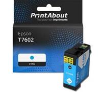 Cartouche compatible Epson T7602 - Cyan Cyan