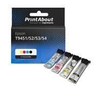 Cartouche compatible Epson T9451/52/53/54 - 4 couleurs - Grande capacité - Multipack