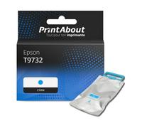 Cartouche compatible Epson T9732 - Cyan - Grande capacité