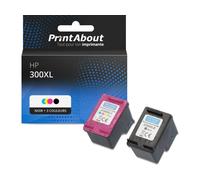 Cartouche compatible HP 300XL (CC641EE) - Noir + 3 couleurs - Grande capacité - Multipack