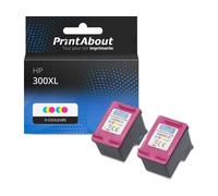 Cartouche compatible HP 300XL (CC644EE) - pack de 2 - 3 couleurs - Grande capacité - Multipack