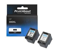 Cartouche compatible HP 300XL (D8J43AE) - Pack de 2 - Noir - Grande capacité - Multipack