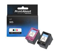 Cartouche compatible HP 305 (6ZD17AE) - Noir + 3 couleurs - Multipack