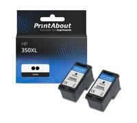 Cartouche compatible HP 350XL (CB336EE) - 2x Noir - Grande capacité - Multipack