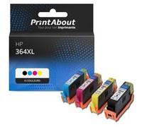 Cartouche compatible HP 364XL (N9J74AE) - 4 couleurs - Grande capacité - Multipack