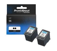 Cartouche compatible HP 56 (C6656AE) - Noir - Multipack