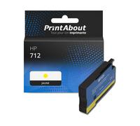 Cartouche compatible HP 712 (3ED69A) - Jaune