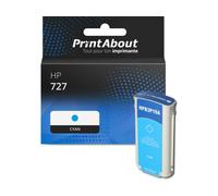 Cartouche compatible HP 727 (B3P19A) - Cyan - Grande capacité