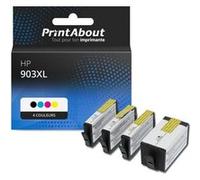 Cartouche compatible HP 903XL (3HZ51AE) - 4 couleurs - Multipack 4 couleurs