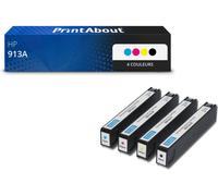 Cartouche compatible HP 913A (L0R95AE) - 4 couleurs - Multipack