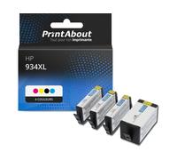 Cartouche compatible HP 934/935XL (X4E14AE) - 4 couleurs - Grande capacité - Multipack