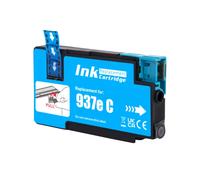 Cartouche compatible HP 937e XL cyan - Remplace les cartouches 4S6W6NE/4S6W2NE