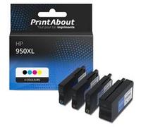 Cartouche compatible HP 950/951XL (C2P43AE) - 4 couleurs - Grande capacité - Multipack 4 couleurs