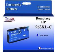 Cartouche compatible HP 963XL (3JA27AE/3JA23AE)- Cyan - T3AZUR