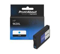 Cartouche compatible HP 963XL (3JA27AE) - Cyan - Grande capacité
