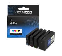 Cartouche compatible HP 963XL (6ZC70AE) - 4 couleurs - Grande capacité - Multipack
