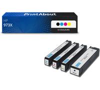 Cartouche compatible HP 973X (L0S07AE) - 4 couleurs - Grande capacité - Multipack