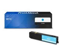 Cartouche compatible HP 981X (L0R09A) - Cyan - Grande capacité Cyan