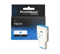 Cartouche compatible HP F9J67A (728) - Cyan - Très grande capacité