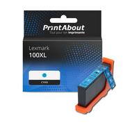 Cartouche compatible Lexmark 100XL (14N1069E) - Cyan - Grande capacité