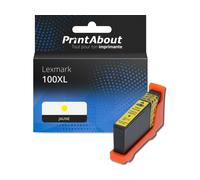 Cartouche compatible Lexmark 100XL (14N1071E) - Jaune - Grande capacité