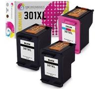 Cartouche compatible - Maxipack Compatible 3 Hp 301 Xl Noir (2 Noirs + 1 Couleur)
