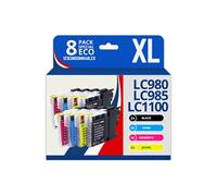 Cartouche compatible - Maxipack Compatible Brother Lc1100 8 Cartouches
