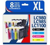 Cartouche compatible - Maxipack Compatible Brother Lc1100 8 Cartouches Pack G